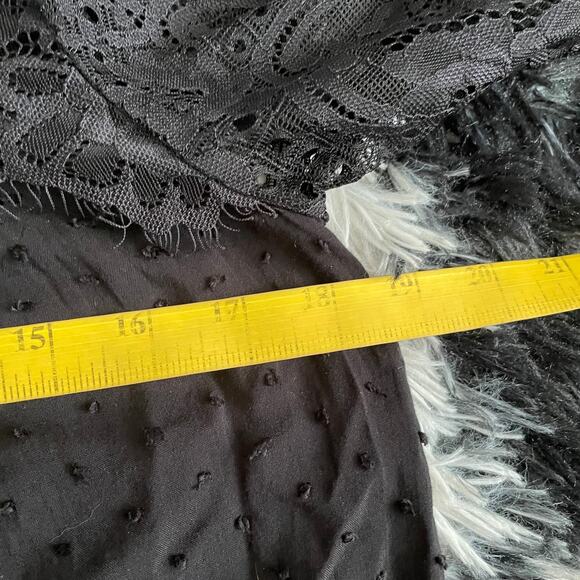 Black Lace Trim Top, Goth Whimsigoth Indie Sleaze Victorian Medium - Picture 6 of 6